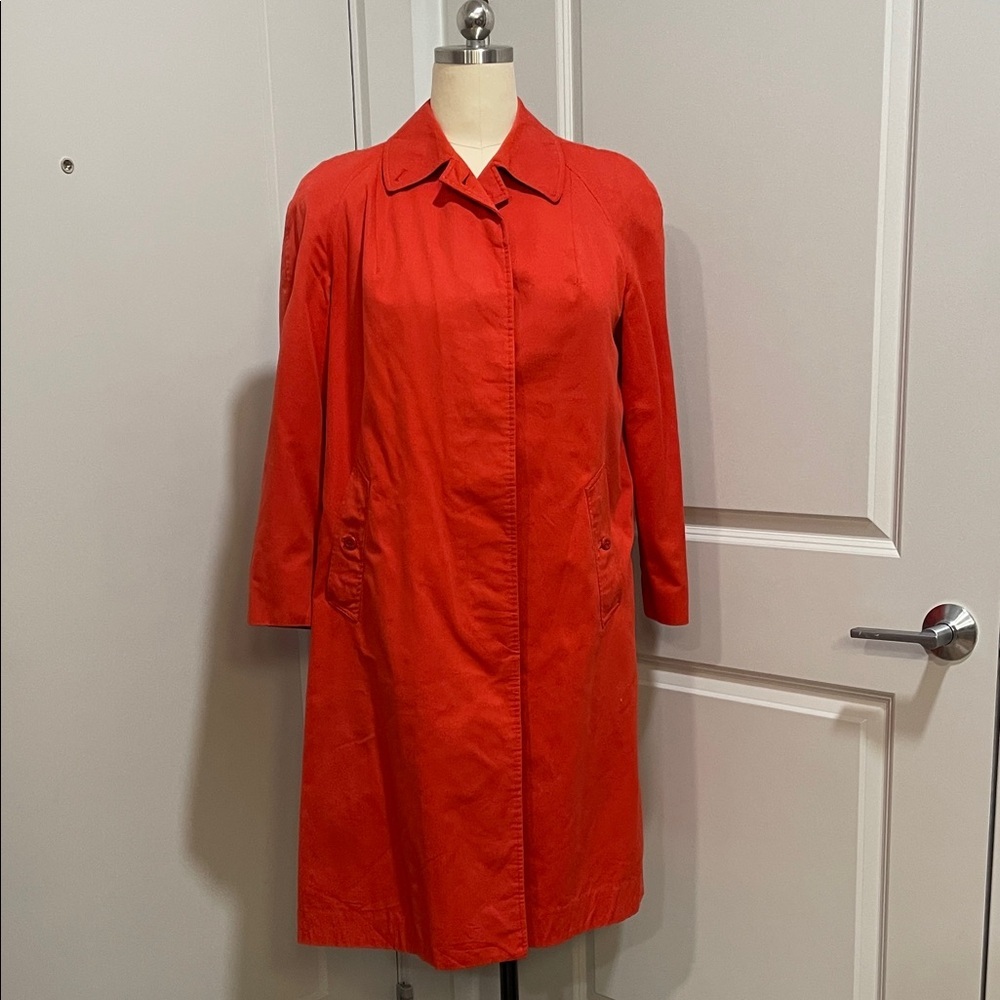 Vintage Burberry Classic A line swing Red Women's Coat